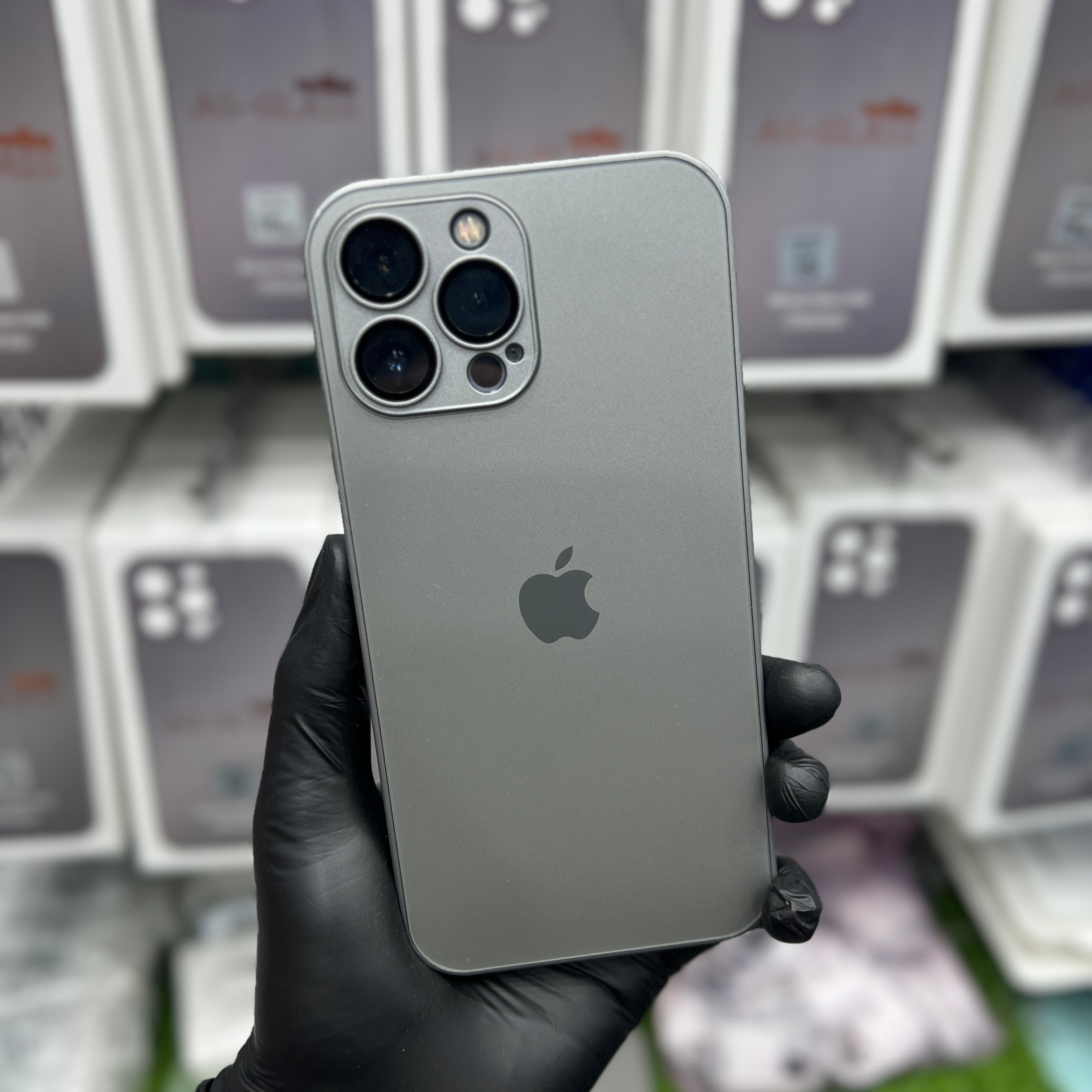 NATURAL TITANIUM AG MATTE GLASS CASE