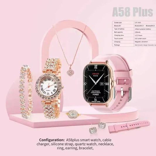 A58 Plus Smart Watch | Watch For Girl | Fitness Tracker, Blood Pressure Monitor Smart Watch