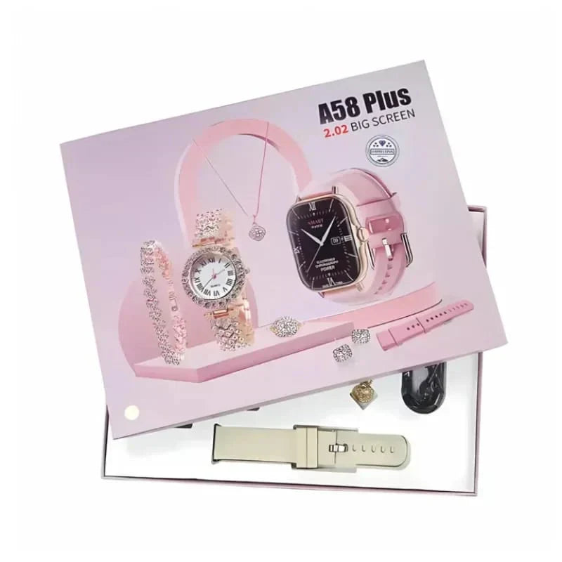 A58 Plus Smart Watch | Watch For Girl | Fitness Tracker, Blood Pressure Monitor Smart Watch